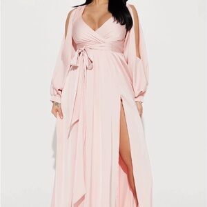 Elegant Pink Evening Gown